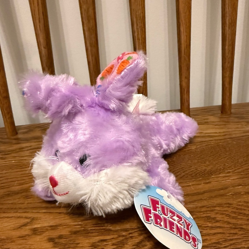 Fuzzy Friends Lavender Purple Plush Easter Bunny 7"
